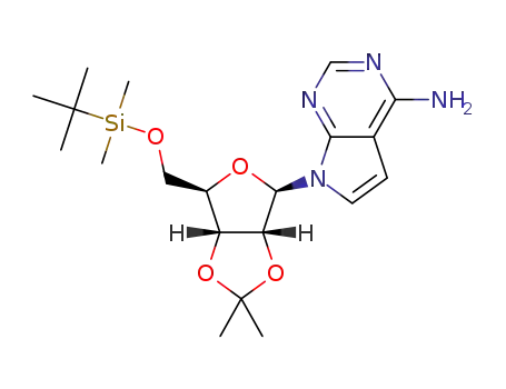 7-((3aR,4R,6R,6aR)-6-(((tert-butyldimethylsilyl)oxy)methyl)-2,2-dimethyltetrahydrofuro[3,4-d][1,3]dioxol-4-yl)-7H-pyrrolo[2,3-d]pyrimidin-4-amine