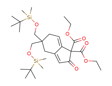 1,1-di(ethoxycarbonyl)-5,5-bis((tert-butyldimethyl)silyloxymethyl)-1,4,5,6-Tetrahydro-2H-inden-2-one