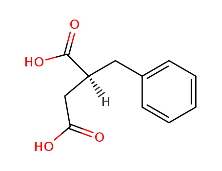 3972-36-9,(S)-2-Benzylsuccinic acid,s-2-benzylsuccinic acid;Butanedioicacid, (phenylmethyl)-, (2S)- (9CI);Butanedioic acid, (phenylmethyl)-, (S)-;(-)-Benzylsuccinic acid;(S)-Benzylsuccinic acid;2(S)-Benzyl-3-carboxypropionic acid;L-(-)-Benzylsuccinic acid;