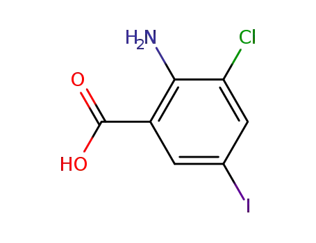 2-amino-5-iodo-3-chlorobenzoic acid
