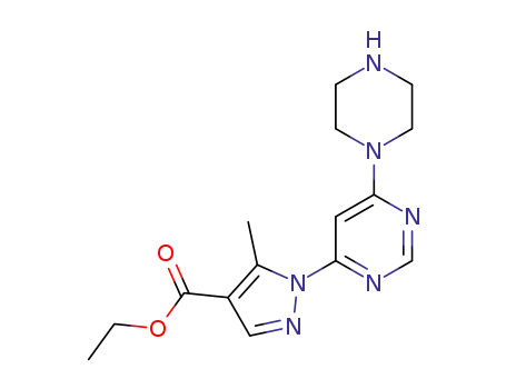 ethyl 5-methyl-1-(6-(piperazin-1-yl)pyrimidin-4-yl)-1H-pyrazole-4-carboxylate