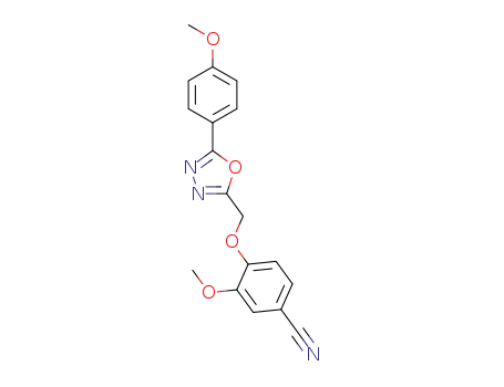 3-methoxy-4-((5-(4-methoxyphenyl)-1,3,4-oxadiazol-2-yl)methoxy)benzonitrile
