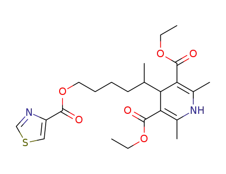 diethyl 2,6-dimethyl-4-(6-((thiazole-4-carbonyl)oxy)hexan-2-yl)-1,4-dihydropyridine-3,5-dicarboxylate