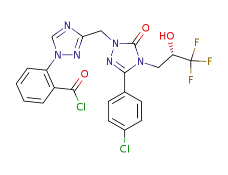 2-[3-({3-(4-chlorophenyl)-5-oxo-4-[(2S)-3,3,3-trifluoro-2-hydroxypropyl]-4,5-dihydro-1H-1,2,4-triazol-1-yl}methyl)-1H-1,2,4-triazol-1-yl]benzoyl chloride