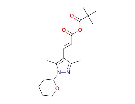 (E)-(E)-3-(3,5-dimethyl-1-(tetrahydro-2H-pyran-2-yl)-1H-pyrazol-4-yl)acrylic pivalic anhydride