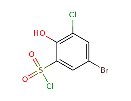 5-bromo-3-chloro-2-hydroxybenzene-1-sulfonyl chloride