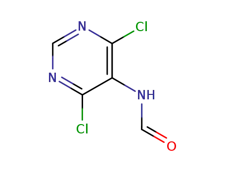 Molecular Structure of 123240-66-4 (N-(4,6-DICHLORO-PYRIMIDIN-5-YL)-FORMAMIDE)