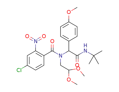 N-(2-(tert-butylamino)-1-(4-methoxyphenyl)-2-oxoethyl)-4-chloro-N-(2,2-dimethoxyethyl)-2-nitrobenzamide