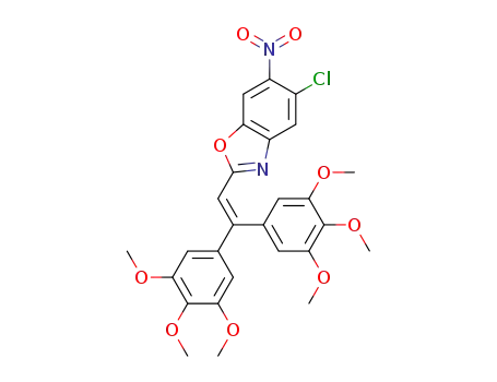 2-(2,2-bis(3,4,5-trimethoxyphenyl)vinyl)-5-chloro-6-nitrobenzoxazole