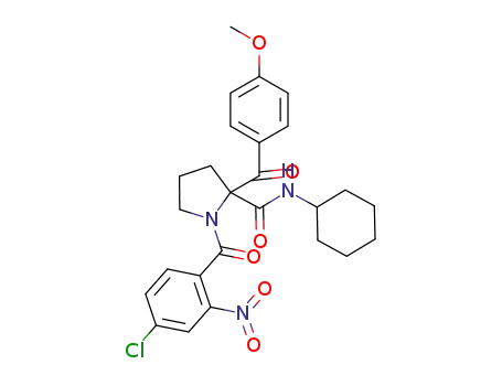 1-(4-chloro-2-nitrobenzoyl)-N-cyclohexyl-2-(4-methoxybenzoyl)pyrrolidine-2-carboxamide
