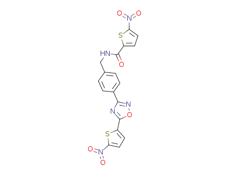 5-nitro-N-(4-(5-(5-nitrothiophen-2-yl)-1,2,4-oxadiazol-3-yl)benzyl)thiophene-2-carboxamide