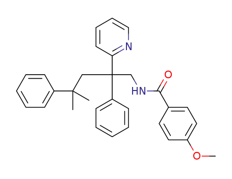 4-methoxy-N-(4-methyl-2,4-diphenyl-2-(pyridin-2-yl)pentyl)benzamide