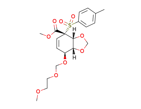 (3aR,4S,7S,7aR)-7-(2-Methoxy-ethoxymethoxy)-4-(toluene-4-sulfonyl)-3a,4,7,7a-tetrahydro-benzo[1,3]dioxole-4-carboxylic acid methyl ester