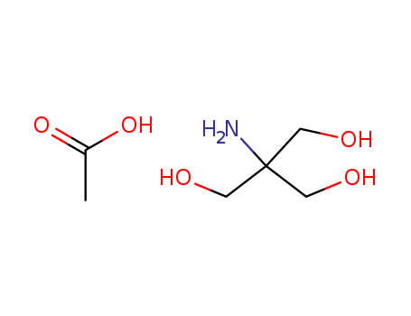 6850-28-8,Tris(hydroxymethyl)aminomethane acetate salt,Tris(hydroxymethyl)amino methane acetate;Tris Acetate;Tris(Hydroxymethyl)aminomethane acetate [TRIS·Acetate];[2-hydroxy-1,1-bis(hydroxymethyl)ethyl]ammonium acetate;tris-(Hydroxymethyl) aminomethane acetate;Tris acetic acid;