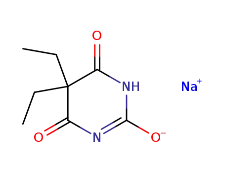 Molecular Structure of 144-02-5 (5,5-Diethylbarbituric acid sodium salt)