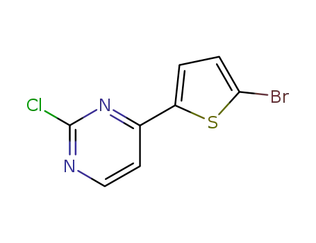 Molecular Structure of 131022-68-9 (Pyrimidine, 4-(5-bromo-2-thienyl)-2-chloro-)