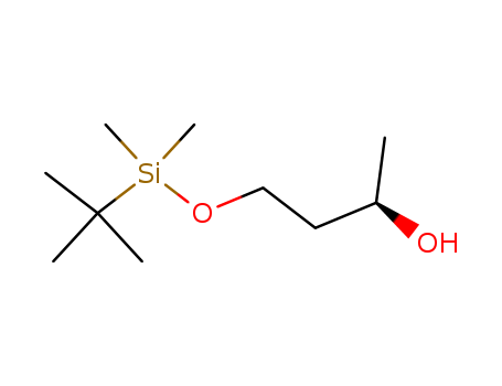Molecular Structure of 136918-09-7 (2-Butanol, 4-[[(1,1-dimethylethyl)dimethylsilyl]oxy]-, (2R)-)