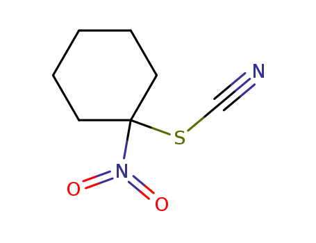 Molecular Structure of 74974-48-4 (Thiocyanic acid, 1-nitrocyclohexyl ester)