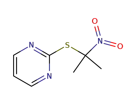 Molecular Structure of 95106-83-5 (Pyrimidine, 2-[(1-methyl-1-nitroethyl)thio]-)