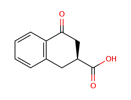 Molecular Structure of 113867-24-6 ((S)-4-Oxo-1,2,3,4-tetrahydronaphthalene-2-carboxylic acid)