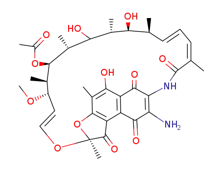 Molecular Structure of 51756-80-0 (3-Amino -rifamycin S)