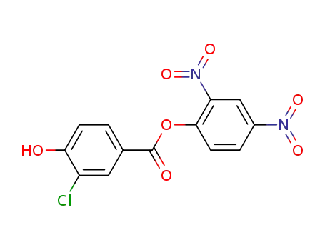 Molecular Structure of 95741-35-8 (Benzoic acid, 3-chloro-4-hydroxy-, 2,4-dinitrophenyl ester)