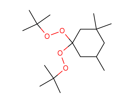 6731-36-8,1,1-Di-(tert-butylperoxy)-3,3,5-trimethylcyclohexane,Peroxide,(3,3,5-trimethylcyclohexylidene)bis[(1,1-dimethylethyl) (9CI);Peroxide, (3,3,5-trimethylcyclohexylidene)bis[tert-butyl(6CI,7CI,8CI);1,1-Bis(tert-butyl)-3,3,5-trimethylcyclohexane peroxide;1,1-Bis(tert-butyldioxy)-3,3,5-trimethylcyclohexane;1,1-Bis(tert-butylperoxy)-3,3,5-trimethylcyclohexane;1,1-Bis(tert-butylperoxy)-3,5,5-trimethylcyclohexane;1,1-Di(t-butylperoxy)-3,3,5-trimethylcyclohexane;1,1-Di-tert-butylperoxy-3,3,5-trimethylcyclohexane;1,1-Di-tert-butylperoxy-3,5,5-trimethylcyclohexane;3,3,5-Trimethyl-1,1-bis(tert-butylperoxy)cyclohexane;Interox TMCH 40IC;Link-Cup TMCH;Luperco 231G;Luperco 231G40;Luperco 231XL;Luperco 231XLP;Luperox 231;Luperox 231-50;Luperox 231P75;Luperox 231XL;Luperox 231XL40SP;Lupersol 230XL;Lupersol 231;Lupersol L 231;Perhexa 3M;Perhexa 3M40;Perhexa3M40V;Sanperox CY 1.1;TX 29B50;Trigonox 29;Trigonox 29-40B-PD;Trigonox29/40;Trigonox 29/40MB;Trigonox 29A;Trigonox 29B50;Trigonox 29B75;Trigonox29B90;Trigonox 29C75;Tx 29;USP 495D;Varox 231;Varox 231XL;Varox 231XL40;gem-Bis(tert-butylperoxy)-3,3,5-trimethylcyclohexane;gem-Di-tert-butylperoxy-3,3,5-trimethylcyclohexane;