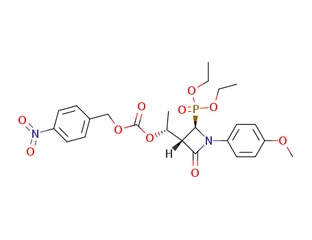 (3S,4R)-4-diethoxyphosphinyl-1-(4-methoxyphenyl)-3-<(R)-1-(4-nitrobenzyloxycarbonyloxy)ethyl>-2-azetidinone