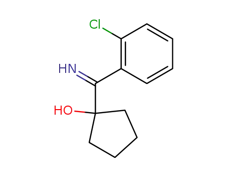 Molecular Structure of 79499-57-3 (Cyclopentanol, 1-[(2-chlorophenyl)iminomethyl]-)