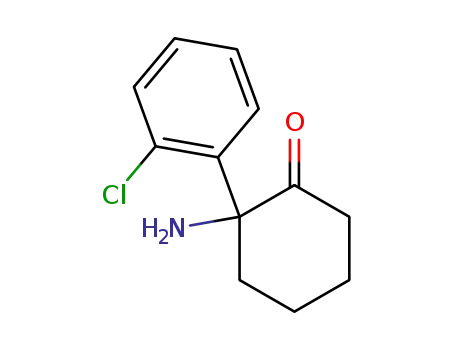 Molecular Structure of 35211-10-0 (Cyclohexanone,2-amino-2-(2-chlorophenyl)-)