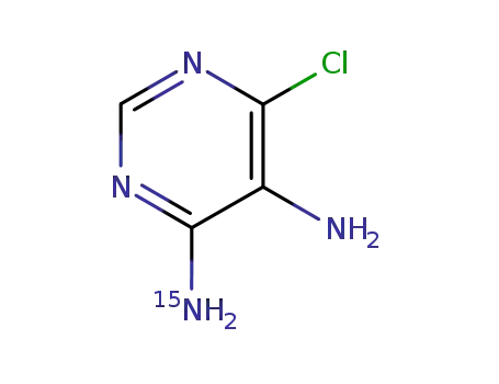 Molecular Structure of 56777-11-8 (4,5-Pyrimidinediamine-4-15N, 6-chloro-)