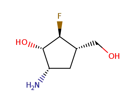 (+/-)-(1α,2β,3α,4α)-4-amino-2-fluoro-3-hydroxycyclopentanemethanol