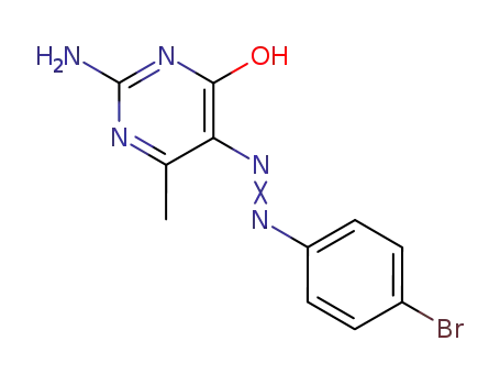 2-Amino-5-(4-bromo-phenylazo)-6-methyl-pyrimidin-4-ol