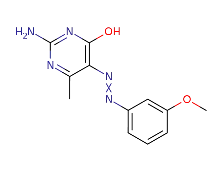 2-Amino-5-(3-methoxy-phenylazo)-6-methyl-pyrimidin-4-ol