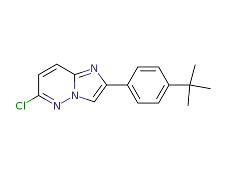 Molecular Structure of 180901-27-3 (Imidazo[1,2-b]pyridazine, 6-chloro-2-[4-(1,1-dimethylethyl)phenyl]-)