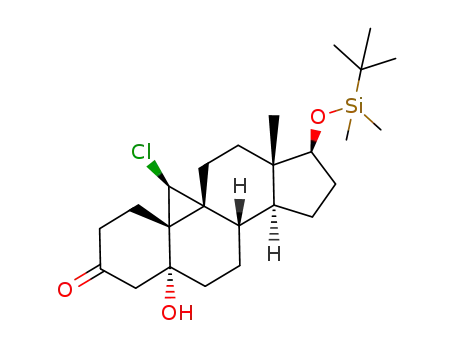 17β-(tert-butyldimethylsiloxy)-19(S)-chloro-5α-hydroxy-9α,19-cyclo-10α-androstan-3-one