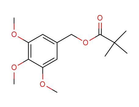 Molecular Structure of 157843-82-8 (Propanoic acid, 2,2-dimethyl-, (3,4,5-trimethoxyphenyl)methyl ester)
