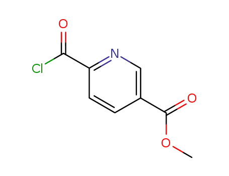 Molecular Structure of 169124-35-0 (3-Pyridinecarboxylicacid,6-(chlorocarbonyl)-,methylester(9CI))