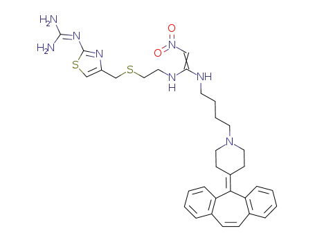 N-[4-(2-{(Z)-1-[4-(4-Dibenzo[a,d]cyclohepten-5-ylidene-piperidin-1-yl)-butylamino]-2-nitro-vinylamino}-ethylsulfanylmethyl)-thiazol-2-yl]-guanidine