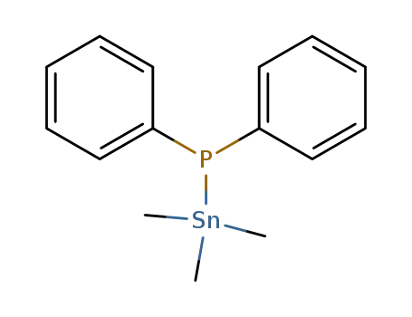 Molecular Structure of 1213-51-0 (Phosphine, diphenyl(trimethylstannyl)-)