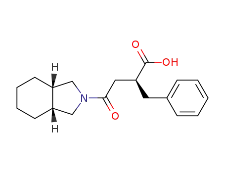 Molecular Structure of 145375-43-5 ([2(S)-cis]-Octahydro-gamma-oxo-alpha-(phenylmethyl)-2H-isoindole-2-butanoic acid)