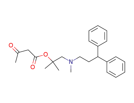 Molecular Structure of 100427-51-8 (Butanoic acid, 3-oxo-,2-[(3,3-diphenylpropyl)MethylaMino]-1,1-diMethylethyl ester)
