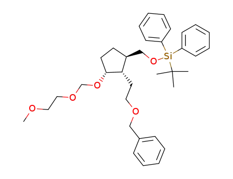 (1α,2β,3β)-(+/-)-<(1,1-dimethylethyl)diphenyl<<2-<(2-phenylmethoxy)ethyl>-3-<(2-methoxyethoxy)methoxy>cyclopentyl>methyl>oxy>silane