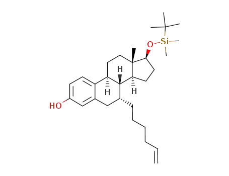 (7R,8R,9S,13S,14S,17S)-17-(tert-Butyl-dimethyl-silanyloxy)-7-hex-5-enyl-13-methyl-7,8,9,11,12,13,14,15,16,17-decahydro-6H-cyclopenta[a]phenanthren-3-ol