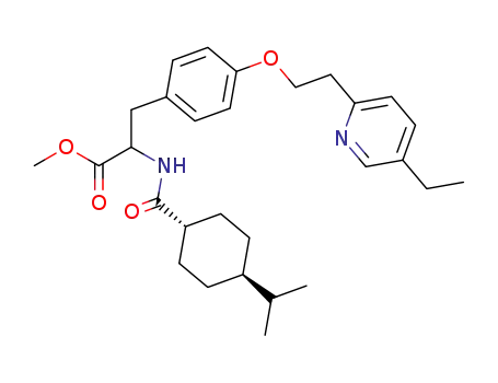 3-{4-[2-(5-ethyl-pyridin-2-yl)-ethoxy]-phenyl}-2-[(4-isopropyl-cyclohexanecarbonyl)-amino]-propionic acid methyl ester