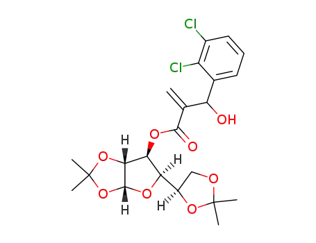 5-[2,2-dimethyl-(4R)-1,3-dioxolan-4-yl]-2,2-dimethyl-(3aR,6S,6aR)-perhydrofuro[2,3-d][1,3]-dioxol-6-yl 2-[2,3-dichlorophenyl(hydroxy)methyl]acrylate