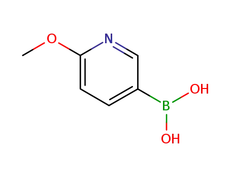 Molecular Structure of 163105-89-3 (2-Methoxy-5-pyridineboronic acid)