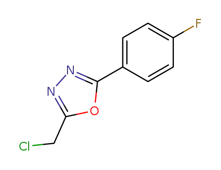 Molecular Structure of 350672-14-9 (2-(CHLOROMETHYL)-5-(4-FLUOROPHENYL)-1,3,4-OXADIAZOLE)