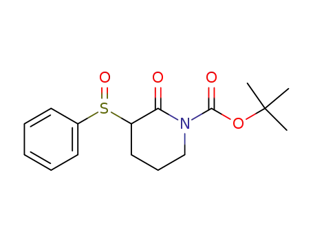 3-benzenesulfinyl-2-oxo-piperidine-1-carboxylic acid tert-butyl ester
