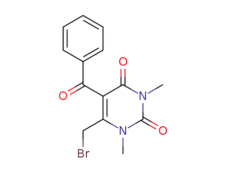 Molecular Structure of 443667-38-7 (5-benzoyl-6-(broMoMethyl)-1,3-diMethylpyriMidine-2,4(1H,3H)-dione)